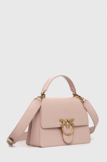 Кожаная сумочка Pinko цвет розовый Кожаная сумочка Pinko цвет розовый