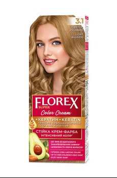 Стойкая крем-краска для волос Florex Super 3.1 Светло-русый, 100 мл