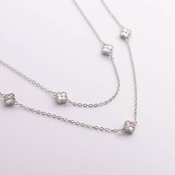 Серебряное колье &quot;Клевер&quot; 181359