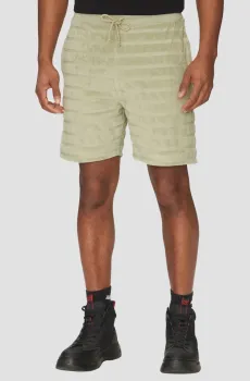 Мужские оливковые шорты в полоску Оливковый M HUGO 50535289;391