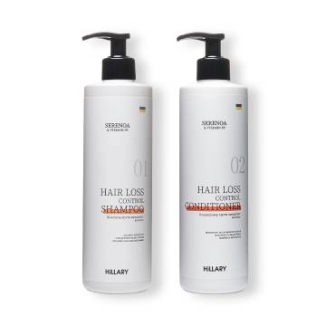 Шампунь + Кондиціонер Hillary Serenoa & РР Hair Loss Control, 500 мл Шампунь + Кондиціонер Hillary Serenoa & РР Hair Loss Control, 500 мл