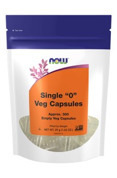 Пустые капсулы NOW foods Single "0" Veg Capsules, 300 пустых вегетарианских капсул