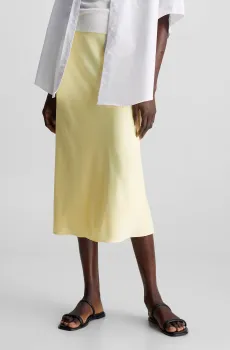 Женская желтая юбка RECYCLED CDC BIAS CUT Желтый XS Calvin Klein K20K203514