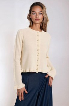 Джемпер з декоративними ґудзиками - нюдовий