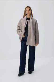 Reserved - Вовняне пальто ручної роботи - бежевий - 936JM-08X