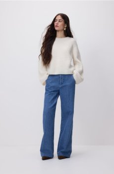 Reserved - Джемпер із додаванням вовни й мохеру - кремовий - 241HI-01X