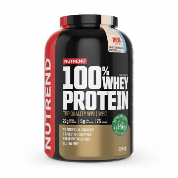 Протеин Nutrend 100% Whey Protein Белый шоколад + кокос, в порошке, 2.25 кг