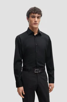 Мужская черная рубашка Черный 46 BOSS 50473265;001