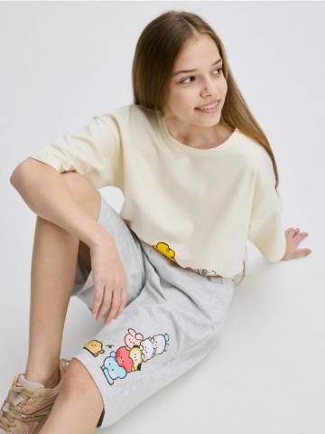 Reserved - GIRLS` SHORTS - світло-сірий - 764EX-09M Reserved - GIRLS` SHORTS - світло-сірий - 764EX-09M