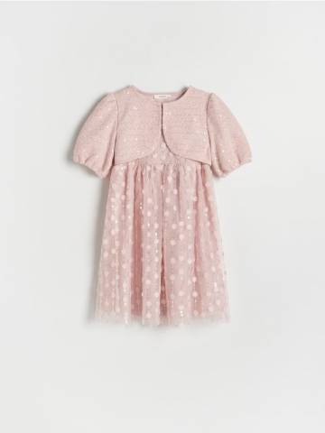 Reserved - GIRLS` DRESS & VEST - рожевий - 212DA-30X Reserved - GIRLS` DRESS & VEST - рожевий - 212DA-30X