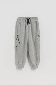 Reserved - Трикотажні штани oversize - світло-сірий - 150FI-09M