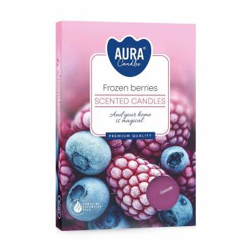 Ароматическая свеча Bispol Scented Candle Aura Frozen Berries, 6 шт (p15-314)