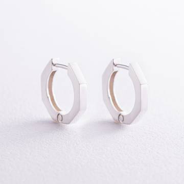 Серебряные серьги - кольца "Аманда" 123224 Серебряные серьги - кольца "Аманда" 123224