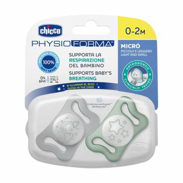 Пустышка Chicco PhysioForma Micro силиконовая, от 0 до 2 месяцев, серая, 2 шт (75126.41) Пустышка Chicco PhysioForma Micro силиконовая, от 0 до 2 месяцев, серая, 2 шт (75126.41)