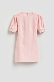 Reserved - Сукня з об’ємними рукавами - персиковий - 440KH-24X