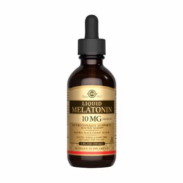Мелатонин Solgar Liquid Melatonin Natural Black Cherry Flavor со вкусом черешни, 10 мг, в каплях, 59 мл