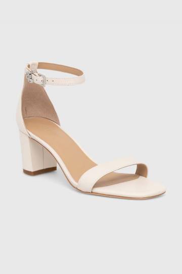Кожаные сандалии Lauren Ralph Lauren Logan цвет бежевый 802935561001 Кожаные сандалии Lauren Ralph Lauren Logan цвет бежевый 802935561001