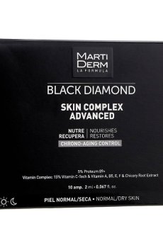Уценка! Ампулы для лица MartiDerm Black Diamond Skin Complex Advanced для нормальной и сухой кожи, 10*2 мл