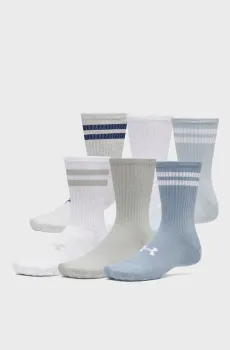 Носки (6 пар) UA Essential 6pk Crew Разноцветный 36.5-42 Under Armour 1387058-034