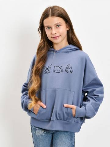 Худі з вишивкою Hello Kitty - синій Худі з вишивкою Hello Kitty - синій