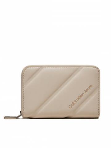 Calvin Klein Jeans Мале жіноче портмоне Quileted Med Zip K60K612256 Écru Calvin Klein Jeans Мале жіноче портмоне Quileted Med Zip K60K612256 Écru