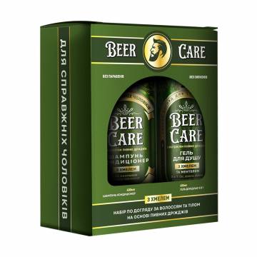 Мужской набор для волос и тела Beer Care с хмелем (гель для душа 2 в 1, 400 мл + шампунь-кондиционер, 400 мл) Мужской набор для волос и тела Beer Care с хмелем (гель для душа 2 в 1, 400 мл + шампунь-кондиционер, 400 мл)