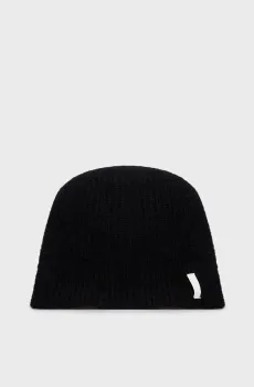 Женская черная шапка WOVEN LABEL SOFT WOOL CLOCHE HAT Черный ONESIZE Calvin Klein K60K611162