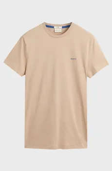Мужская бежевая футболка CONTRAST LOGO Бежевый M Gant 2013032