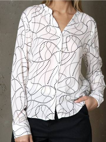 Віскозна сорочка з абстрактним візерунком - різнобарвний Віскозна сорочка з абстрактним візерунком - різнобарвний