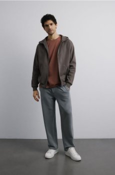 Reserved - Футболка regular з бавовни - кавовий - 999HL-84X