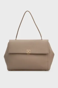 Женская бежевая сумка EMBLEM Бежевый ONESIZE Calvin Klein LV04F3494G