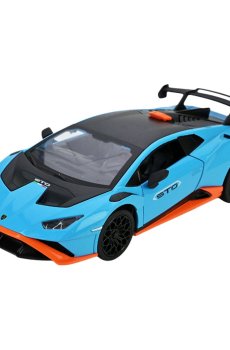 Автомодель Автопром Lamborghini Huracan STO, 1:24, в коробке, со светом и звуком, синяя, 18*8*5 см, от 3 лет (68279A)
