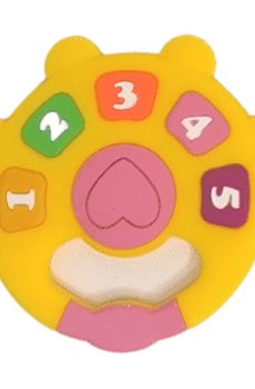 Детская игрушка-прорезыватель для зубов Lindo желтый, от 3 месяцев (LI 327)