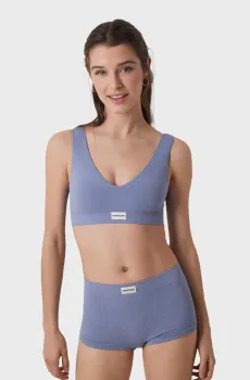 Женский синий топ Синий S womensecret 5109001