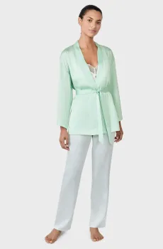 Женская мятная пижама (кардиган, топ, брюки) NAFILAH Ментоловый S Etam 6553650