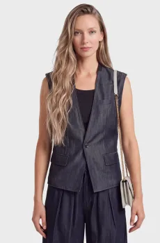 Женский темно-синий жилет Vest Синий S G-Star RAW D29036,E516