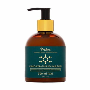 Бальзам-кондиционер для волос Privera Hydro-Keratin Pro Hair Balm Гидрокератиновое восстановление, 300 мл Бальзам-кондиционер для волос Privera Hydro-Keratin Pro Hair Balm Гидрокератиновое восстановление, 300 мл