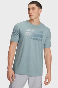 Мужская мятная футболка UA TEAM ISSUE WORDMARK SS Ментоловый S Under Armour 1329582-323