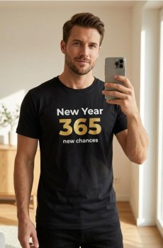 Бавовняна футболка з написом - чорний