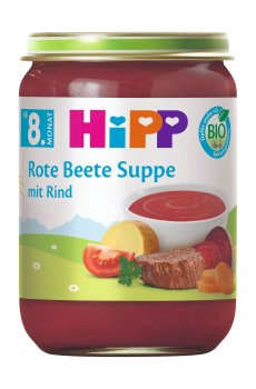 Органический борщик HIPP с говядиной, от 8 месяцев, 190 г