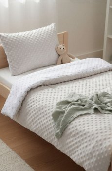 Набір Minky: ковдрочка та подушка з легким наповненням - сірий