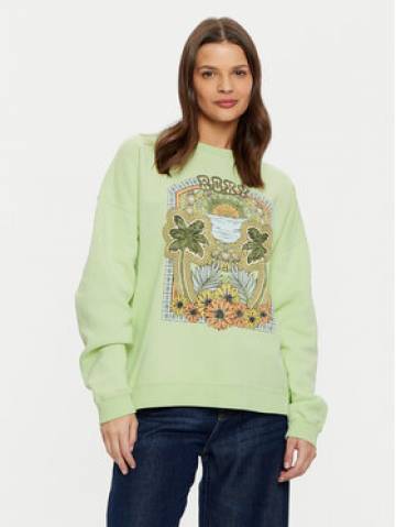 Roxy Світшот Lineup ERJFT04864 Зелений Relaxed Fit Roxy Світшот Lineup ERJFT04864 Зелений Relaxed Fit