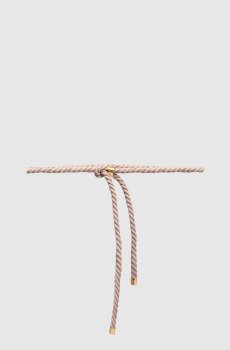 Серый кожаный пояс-жгут с логотипом