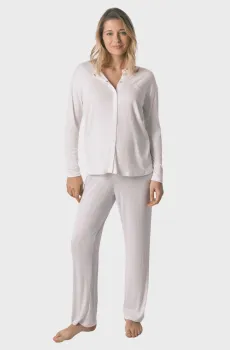 Женская белая пижама (рубашка, брюки) Белый L womensecret 4463216
