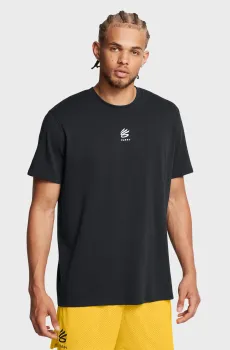 Мужская черная футболка Curry Hvyweight Logo Tee Черный XL Under Armour 1387107-001