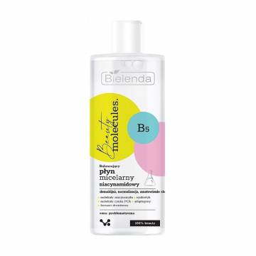 Балансирующая мицеллярная вода Bielenda Beauty Molecules Micellar Water для проблемной кожи, с ниацинамидом, 500 мл Балансирующая мицеллярная вода Bielenda Beauty Molecules Micellar Water для проблемной кожи, с ниацинамидом, 500 мл