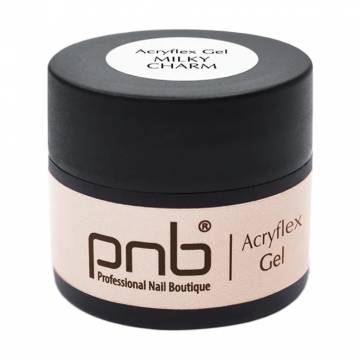 Полигель для наращивания ногтей PNB Acryflex Gel, Milky Charm, 15 мл