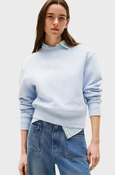 Женский голубой свитшот SCRIPT REG Голубой M Tommy Hilfiger WW0WW45743
