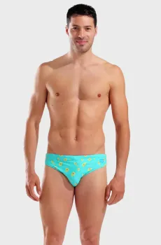 Мужские бирюзовые плавки с узором SWIM BRIEFS ALLOVER Бирюзовый 85 Arena 005244-860