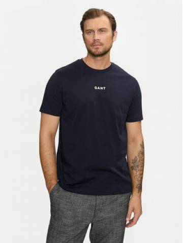 Gant Футболка Small Logo 2003248 Cиній Regular Fit Gant Футболка Small Logo 2003248 Cиній Regular Fit